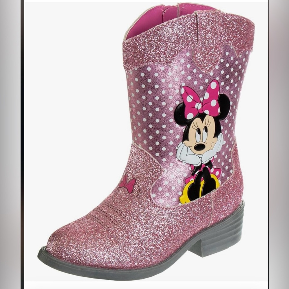 Disney Minnie Mouse Cowgirl Western Boot (Toddler/Little Kiids Size9)
